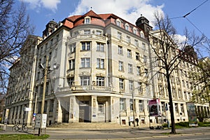 The Runde Ecke building in Leipzig